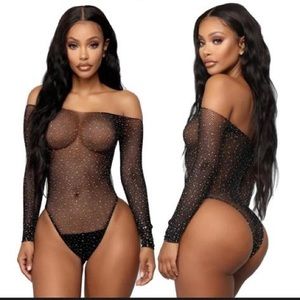 Sparkly lingerie one piece FASHION NOVA
